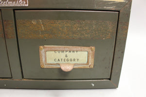Vintage Steelmaster Metal 2 Drawer 3" x 5" Card File Box - Used