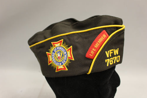 Vintage VFW 7670 Life Member Garrison Cap - 7-1/8 - Used