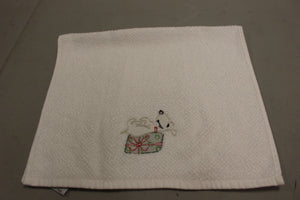Vintage Embroidered Kitchen Chic Christmas Towel - New