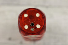 Load image into Gallery viewer, Vintage 3 Stacked Dice Clear Red Cigarette Lighter - Used
