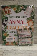 Load image into Gallery viewer, Guessing Animal Crackers Baby Shower Party Game Cards - Safari Jungle Zoo - New