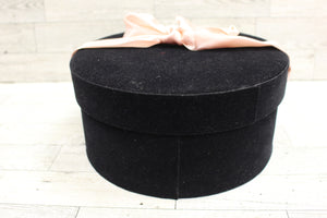 Vintage Velvet Hat Box - Black - Used