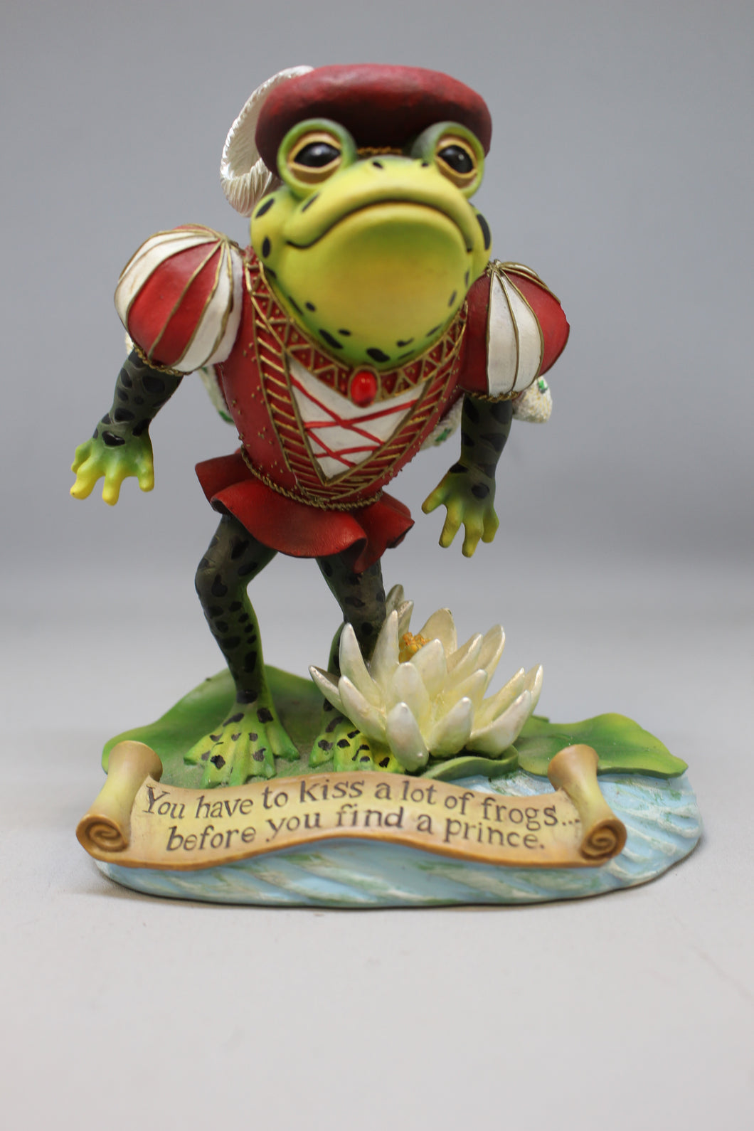 Stouffer Kurt Adler You Have to Kiss a lot of Frogs Figurine - Musical - Used