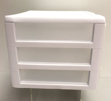 Load image into Gallery viewer, Sterilite Clear Plastic 3 Drawer Organizer - 14-1/2" x 14-1/2" x 10-5/8" - Used