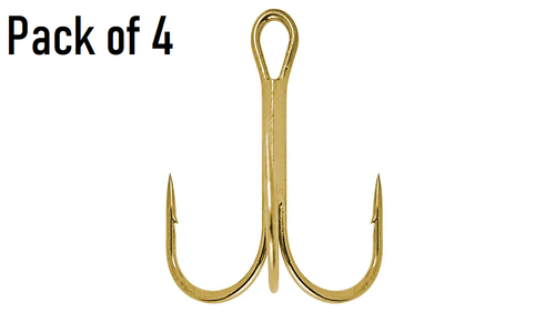 South Bend Gold Treble Hooks - Pack of 4 - Size: 16 - GT-16 - New