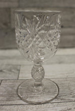 Load image into Gallery viewer, Set of 5 Pressed Clear Stem Glass Cordial Aperitif Sherry Gobblets - Used