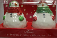 Load image into Gallery viewer, Hallmark Snowman Salt &amp; Pepper Shaker Set - New