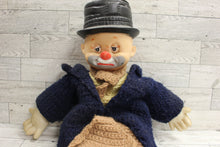 Load image into Gallery viewer, Vintage Homemade Knitted Clown - Used