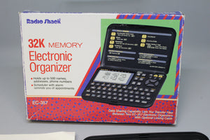 Radio Shack Electronic Organizer 32K Memory EC-357 -Used