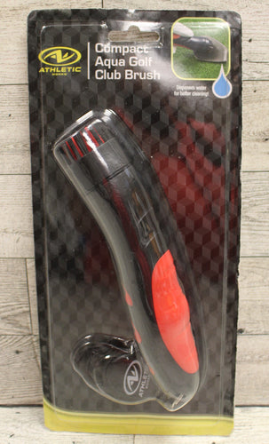 Athletic Works' Compact Aqua Golf Club Brush - Black & Red - New