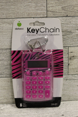 Datexx Calculator Keychain - DH 21 - Pink - New