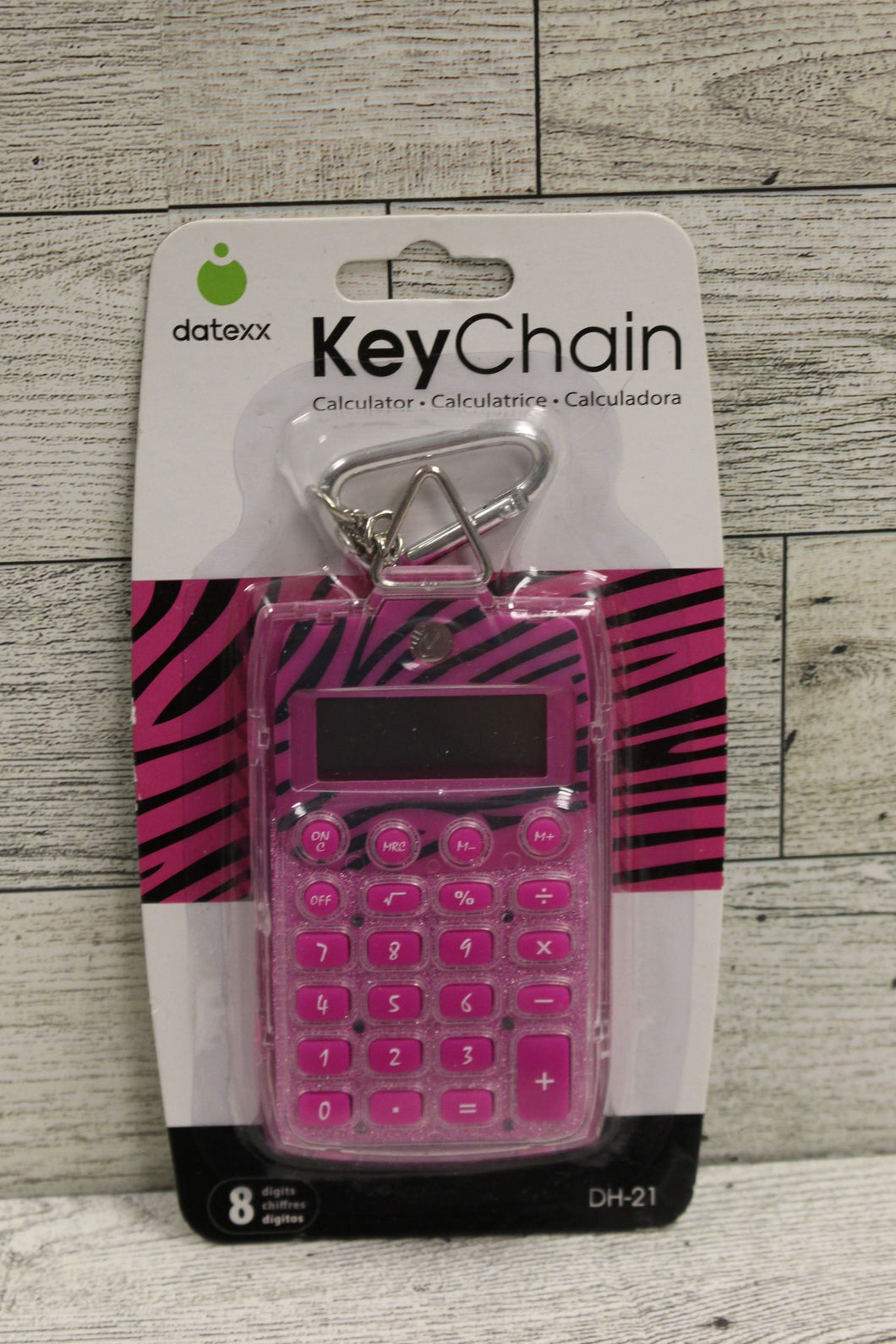 Datexx Calculator Keychain - DH 21 - Pink - New