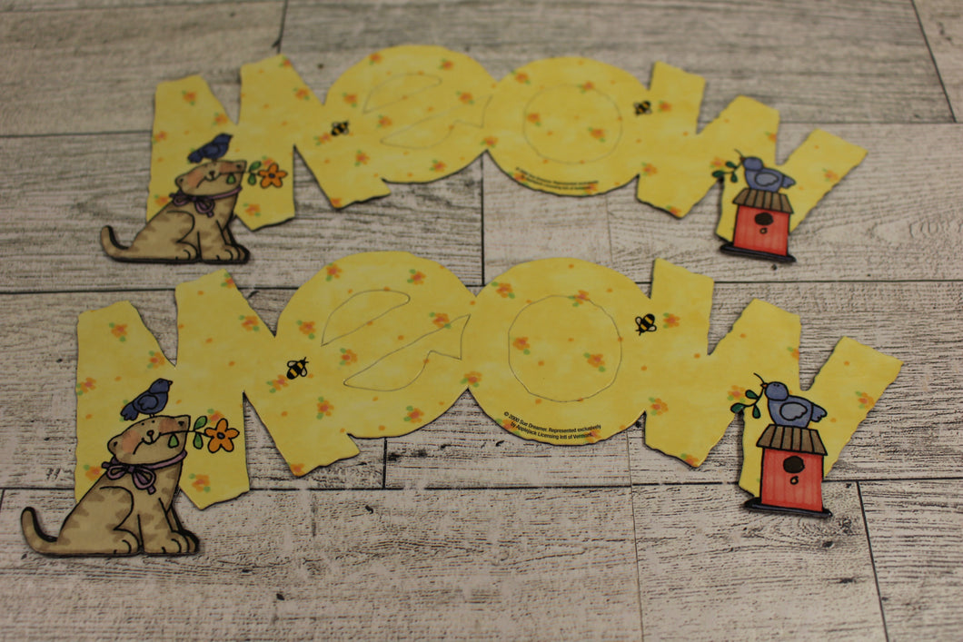 MEOW Shaped Magnet Frame Set - Set of 2 - New