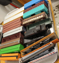 Load image into Gallery viewer, Lot of 18 Vintage Train Cars - Some for Parts - Used