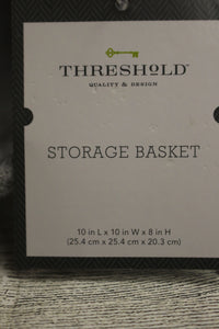 Threshold Medium Storage Bath Basket - 10" x 10" x 8" - Gray - New
