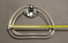 Load image into Gallery viewer, Vintage Retro Clear Lucite Chrome Wall Mount Bathroom Towel Holders - Used