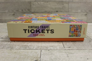 Vintage Travel Tickets 500 Piece Puzzle - 20" x 20" - New