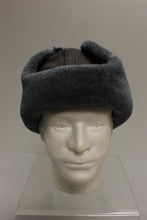 Load image into Gallery viewer, Russian Ushanka Gray Wool Hat with Pendant - Size: 60 - Used