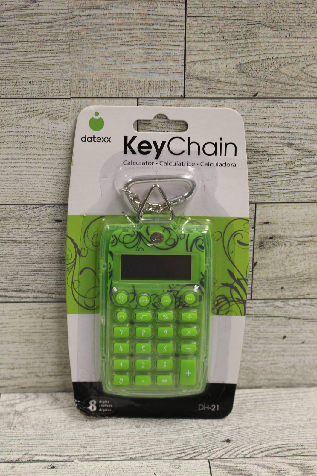 Datexx Calculator Keychain - DH 21 - Green - New