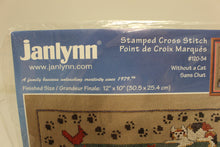 Load image into Gallery viewer, Janlynn Stamped Cross Stitch Kit - A House Is Not A Home Without A Cat - New