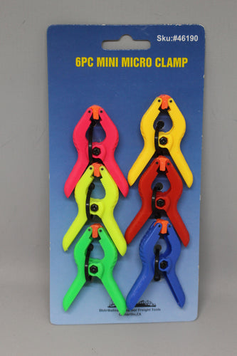 Harbor Freight 6 Piece Mini Micro Clamp Set - 46190 - New