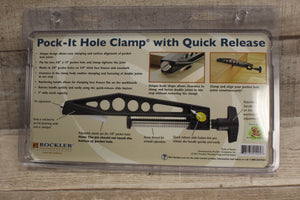 Rockler Pock-It Hole Clamp With Quick Release -New