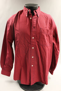St. Johns Bay Red/Blue Long Sleeve Shirt - Large - Used