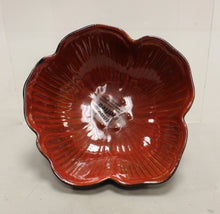 Load image into Gallery viewer, Pfaltzgraff Sarina Painted Poppies Floral Shaped Ceramic Bowl - Amber - New