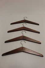 Load image into Gallery viewer, Lot of 4 Vintage Dark Wood Hangers - Used