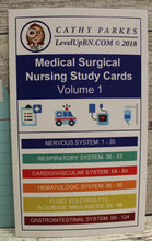 Load image into Gallery viewer, Medical Surgical Nursing Study Flash Referance Cards - 2018 - Vol 1