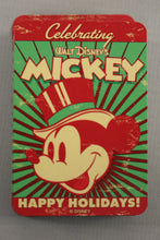 Load image into Gallery viewer, Vintage Mickey Mouse Happy Holidays Miniature Playing Cards - New