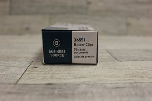 Business Source 1-1/4" Binder Clips - Size 5 - Set of 12 - New