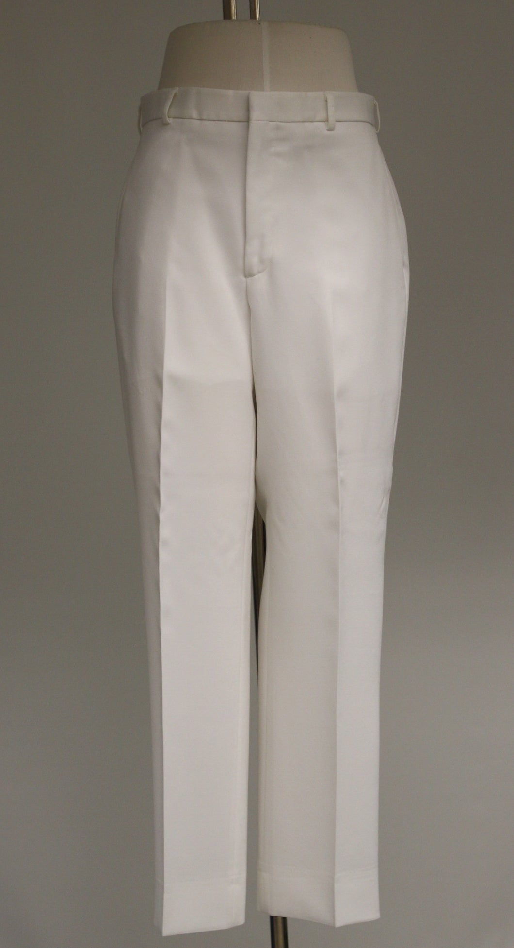 USN Navy White Men's Enlisted Bell Bottom Dress Trousers - Size: 37 Long - Used