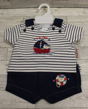 Load image into Gallery viewer, Baby Grand Little Sailor S.S. Bear Top &amp; Shorts - Size: 0-3 Months - New