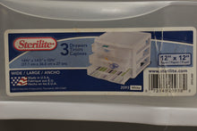 Load image into Gallery viewer, Sterilite Clear Plastic 3 Drawer Organizer - 14-1/2" x 14-1/2" x 10-5/8" - Used