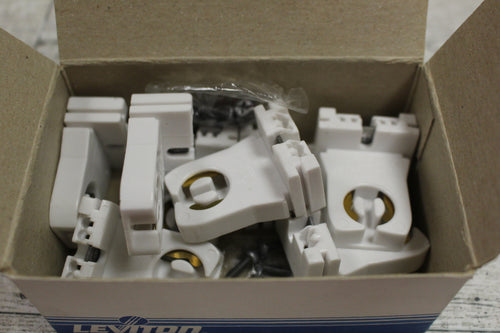 Set of 8 Leviton 105-13353-N Fluorescent Lampholder Pedestal Base - Open Box