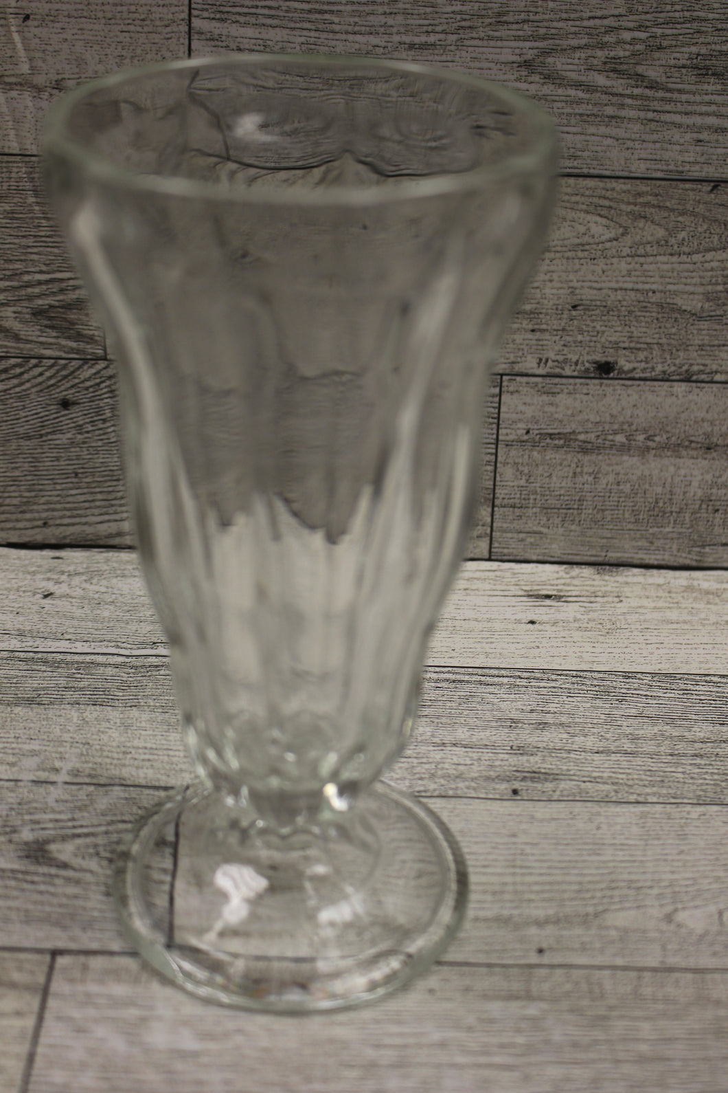 Vintage Clear Heavy Glass Footed Milkshake Sundae Parfait Glass - 6