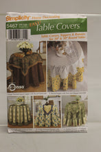 Load image into Gallery viewer, Simplicity Home Decorating Table Covers Pattern - #5467 - New