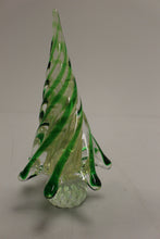 Load image into Gallery viewer, Murano 10" Spiral Christmas Tree - Green with Gold Flake - Used
