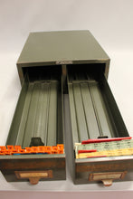 Load image into Gallery viewer, Vintage Steelmaster Metal 2 Drawer 3&quot; x 5&quot; Card File Box - Used
