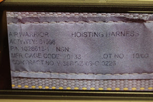 US Air Warrior Hoisting Harness - 1028613-1 - Used