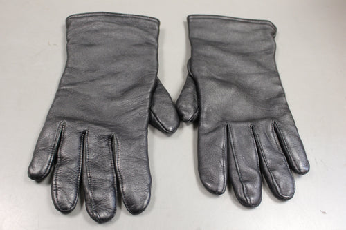 Military Black Unisex Leather Dress Gloves - Size: 7 - 8440-01-161-7131 - New