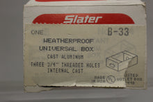 Load image into Gallery viewer, Slater B-33 WEATHERPROOF Cast Aluminum Universal Box Knockout Mounting Box