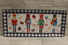 Load image into Gallery viewer, Tinsel and Frost Christmas Plastic Christmas Platter - 18&quot; x 8&quot; - Used