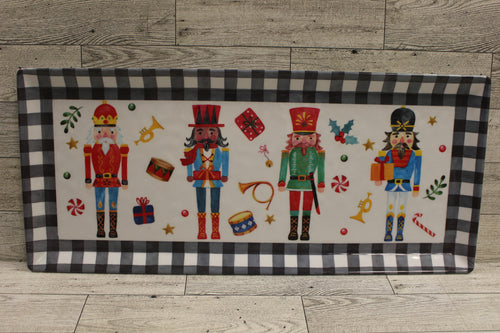 Tinsel and Frost Christmas Plastic Christmas Platter - 18