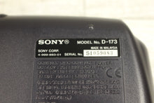 Load image into Gallery viewer, Vintage Sony Discman D-173 CD Player with Case - Used