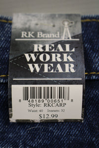 Rural King Real Work Wear Carpenter Blue Jeans - 40 x 32 - RKCARP - New