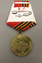 Load image into Gallery viewer, Russian Jubilee Medal - 50 Years of Victory in the Great Patriotic War - Used