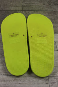 Liliana Magnolia Neoprene Slides Flipflops w/ Rhinestones- Size: 9 - Green - New