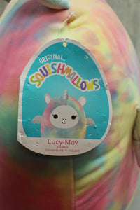 Original Squishmallow - Lucy-May - Llama Pegacorn Rainbow - 16" Tall - Used